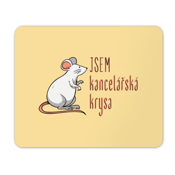 Podložka pod myš s potiskem Kancelářská krysa