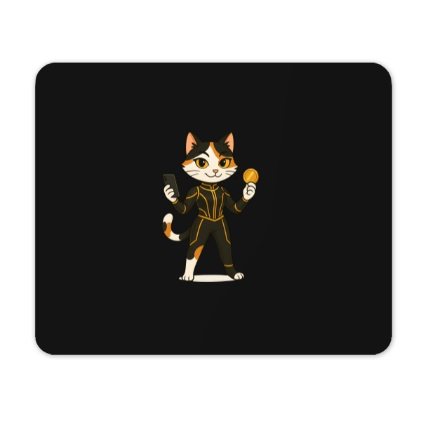 Podložka pod myš s potiskem krypto kočka kaliko calico hero crypto